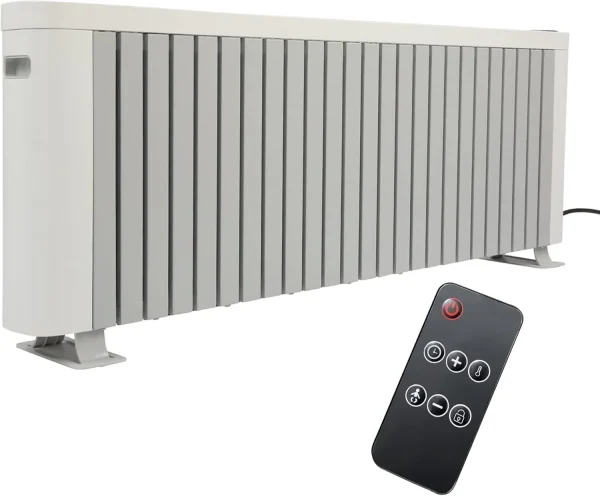 Electric Baseboard Heater, 1500W/900W/600W, Thermostat, LED Display, Safety Features