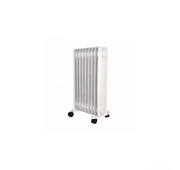 Oil-Filled Indoor Heater with Baseboard Design & Caster Wheels